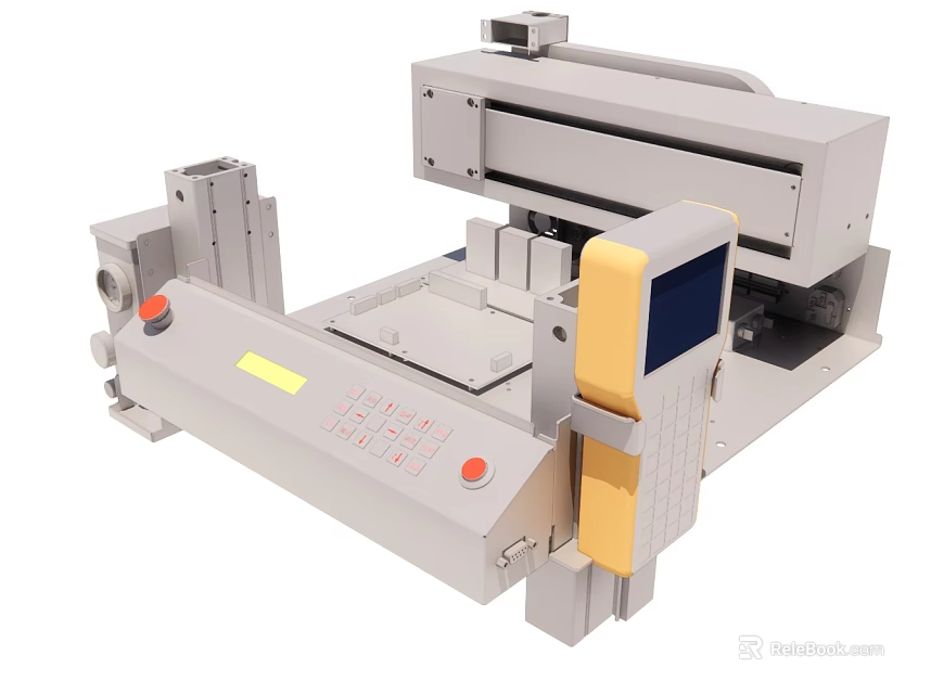 Advanced Industrial Equipment With Control Panel Digital Display And Mechanical Components 3d model 