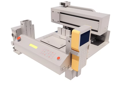 Advanced Industrial Equipment With Control Panel Digital Display And Mechanical Components 3d model