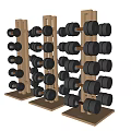 Fitness Equipment Dumbbell Rack With Organized Metal Weights For Home Gym Workout