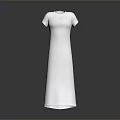 Women's White Short Sleeve Casual Dress With Simple Elegant Design