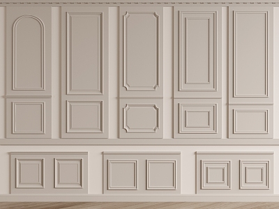 French Style Wall Panel Simple European Wall Panel Skirting Line Waist Line European Style Carved Gypsum Line Dado Background Wall Carved model