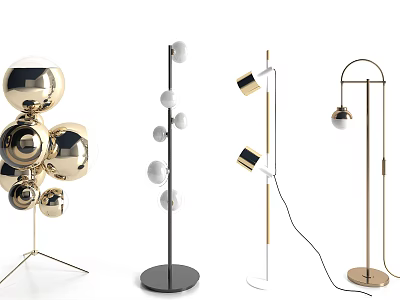Modern Floor Lamps with Various Stylish Designs for Contemporary Home Decor 3d model
