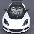 Lotus White Sports Car With Black Roof Sleek Design And Aerodynamic Features