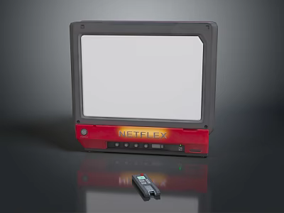 Netflix Streaming Electronic Device With Remote Control And Interface Design 3d model