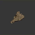 Natural Brown Rock Sculpture With Rough Textured Surface And Artistic Shape