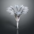 Elegant Silver Deer Inspired Vase With Star Shaped Decor And Modern Design 3d model