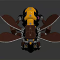 modern machine insect mechanical insect armored insect machine firefly 3d model