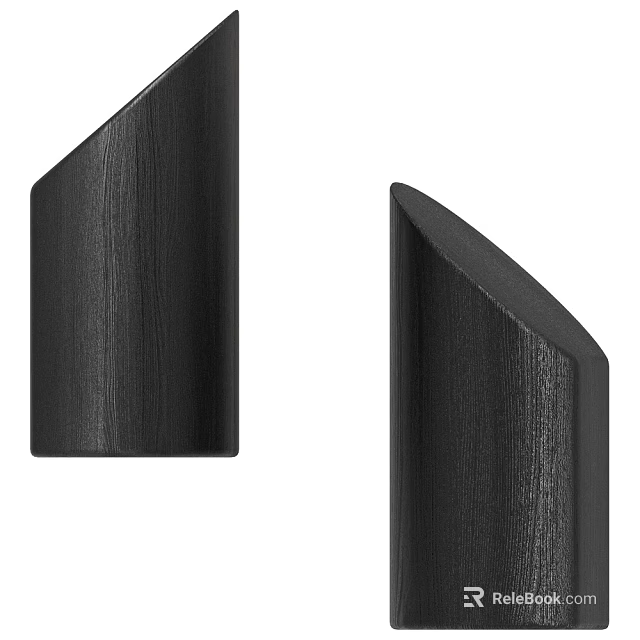 Black Wooden Coat Hooks With Smooth Finish And Contemporary Design 3d model 