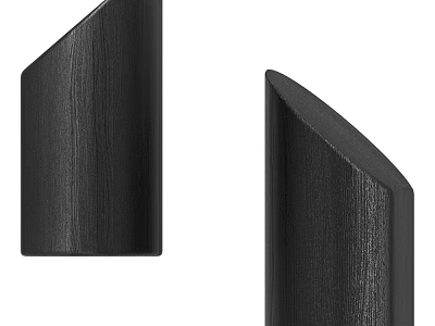 Black Wooden Coat Hooks With Smooth Finish And Contemporary Design 3d model