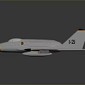 Detailed Silver Gray Model Jet Fighter With Yellow Markings And Reflective Base