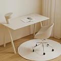 Modern Desk and Chair Combination Table Lamp Desk Chair 3d model