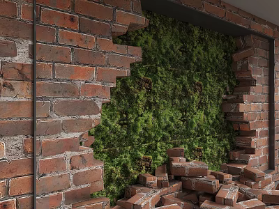 Modern background wall 3d model