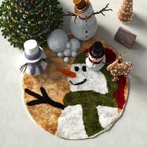 Modern Holiday Carpet Christmas Decoration 3d model