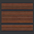 Outdoor Table With Striped Wooden Tabletop Metal Frame And Matching Bench For Outdoor Use
