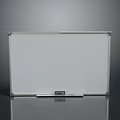 Durable Silver Framed Whiteboard With Smooth Writing Surface And Bottom Label 3d model