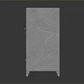 Black Metal Storage Cabinet With Double Doors And Lower Compartments