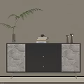 Modern Light Luxury Entryway Side Cabinet With Delicate Textured Doors And Spacious Storage Space