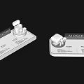 Modern MOSER Display Shelves With Transparent Acrylic And White Headphones