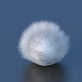 White Fluffy Ball Shaped Soft Household Decorative Item With Smooth Texture For Daily Use
