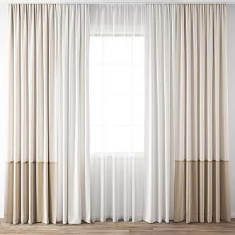 Fabric Curtain Hotel Curtain Bedroom Curtain Master Bedroom Curtain Second Bedroom Curtain Homestay Curtain Cloth Curtain Gauze Curtain 3d model