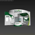 Modern Pharmaceutical Exhibition Booth For Lunsun With Display Screens And Seating Area
