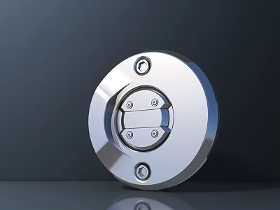 Smart Machine Precision Metal Circular Component With Bolts And Central Structure 3d model