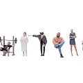 Many characters 3d model