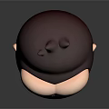 Cute Cartoon Gorilla Head 3D Model With Brown Pink Tones And Gentle Expression