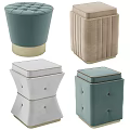 Stylish Upholstered Ottomans In Various Colors With Tufted Design And Different Styles