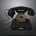 Vintage Rotary Phone Electronic Appliance With Classic Design And Mechanical Dial