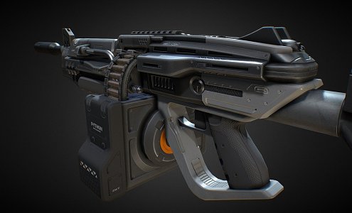 Future submachine gun 3d model