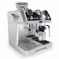 Stainless Steel Espresso Machine With Digital Display Gauges And Knobs For Modern Kitchen