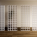 Glass brick partition 3d model