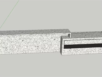 Modern Bar Simple Marble Bar Slide Ruler Towel Jewelry 3d model