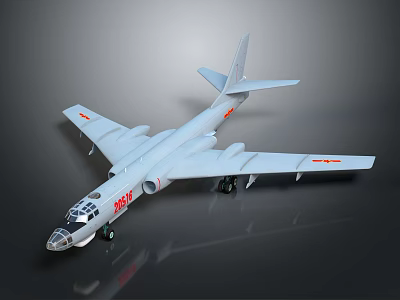 Gray Body Passenger Airplane Model With Red Wing Markings And Detailed Exterior Design 3d model