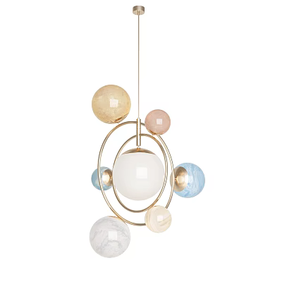 Light Luxury Chandelier Planetary Chandelier 3d model Light Luxury Chandelier Planetary Chandelier 3d model