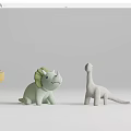 Plush toy ornaments combination 3d model