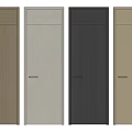 Modern Minimalist Hinged Doors With Wooden Texture And Various Colors For Home Interior