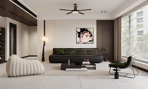 modern living room 3d model