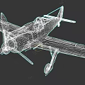 World War II Era Green Camouflage Fighter Plane With Propeller And White Cross Markings