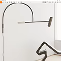 Modern Wall Lamp With Adjustable Metal Arc Arm For Contemporary Living Room Decor