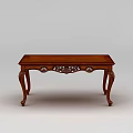 Science and Technology Exhibition Hall Showcases Classic Solid Wood Table With Carved Details