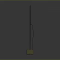 Military Weapon With Long Rod Yellow Base And Launcher Device Structure