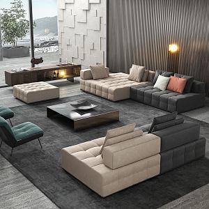 Minotti Italy Lawrence Sofa Modular Sofa Combination Sofa 3d model