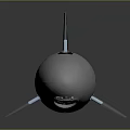 Advanced Rattle Missile Weapon With White Body Aerodynamic Shape And Tail Fins