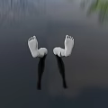 Detailed White Leg Models For Human Anatomy Display Against Dark Background