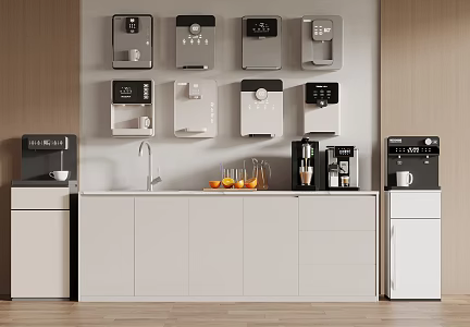 Tea bar machine water purifier coffee machine water dispenser tea room 3d model