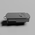 Portable Metal USB Flash Drive With Rotating Cap For Computer Storage 3d model