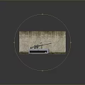 Tactical Rifle Resting On Black Metal Storage Cases In Stone Wall Corner