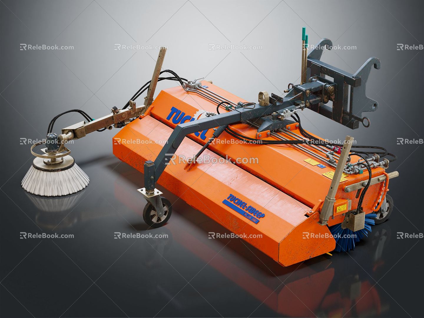 Modern Sweeper Road Sweeper Cleaning Tool Automatic Sweeper 3d model